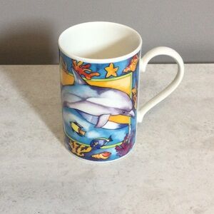 Scottish Dunoon tropical dolphin mug